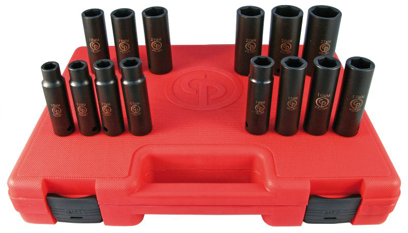 SS4114D 1/2" driver Metric Deep Impact Sockets - 14pcs